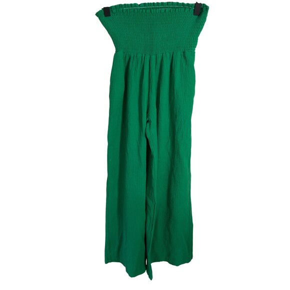 Monroe size S small gauze wide leg pants green - Picture 1 of 5